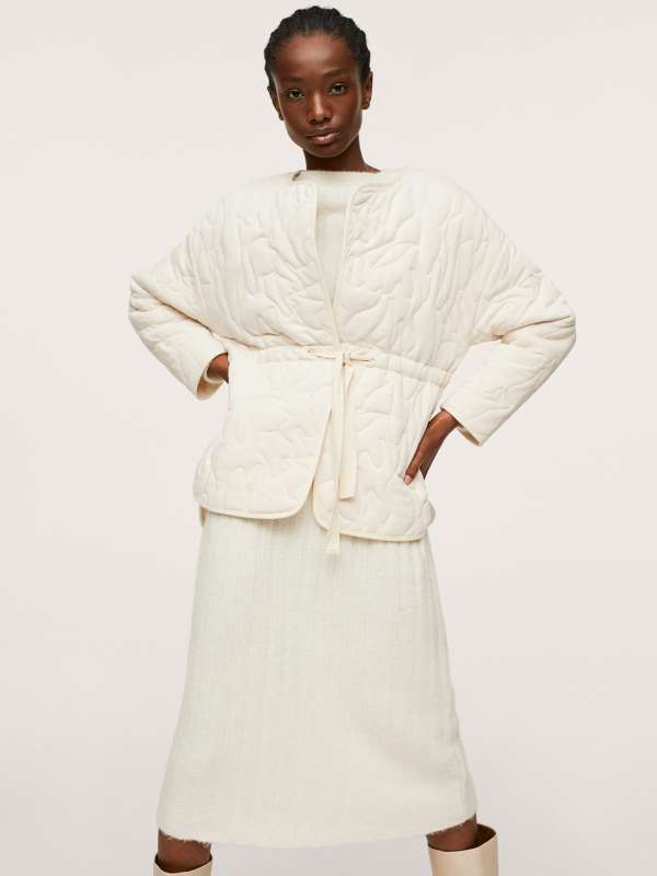 Mango white jacket clearance