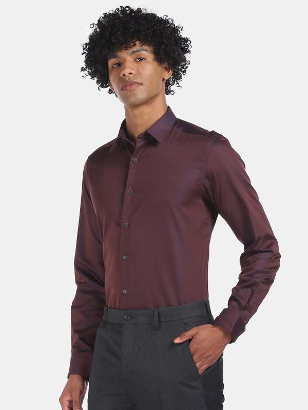Arrow Burgundy Shirts Buy Arrow Burgundy Shirts online in India