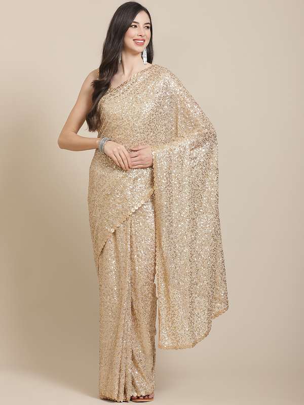 gold fancy saree