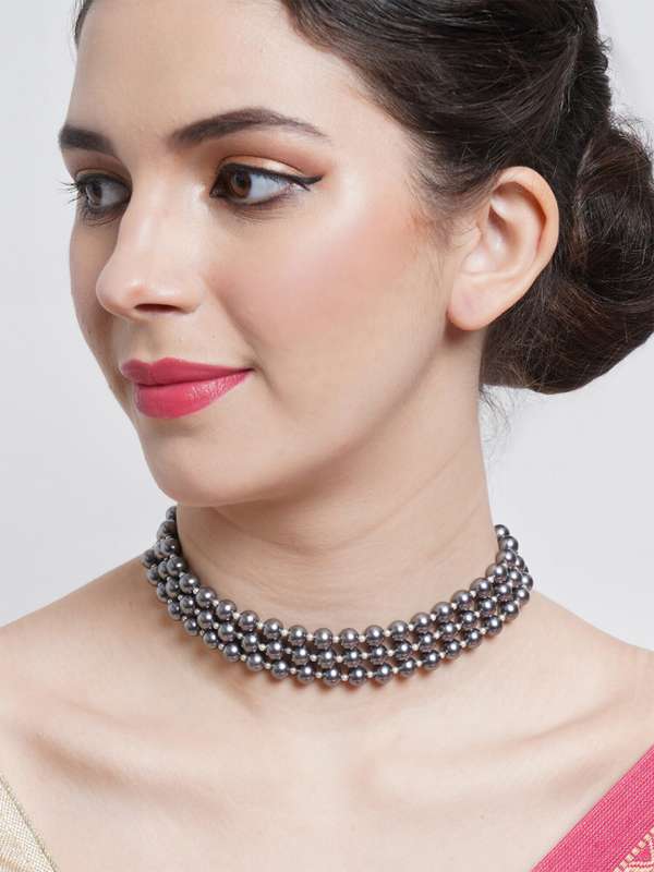 Grey choker top