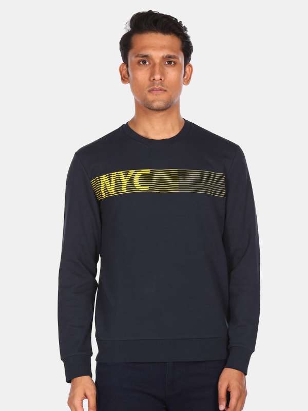 NY Marked Black SweatShirt For Men