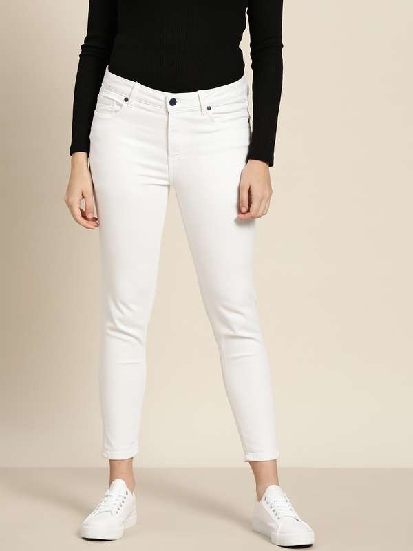 Buy White Women Jeans Ether online in India