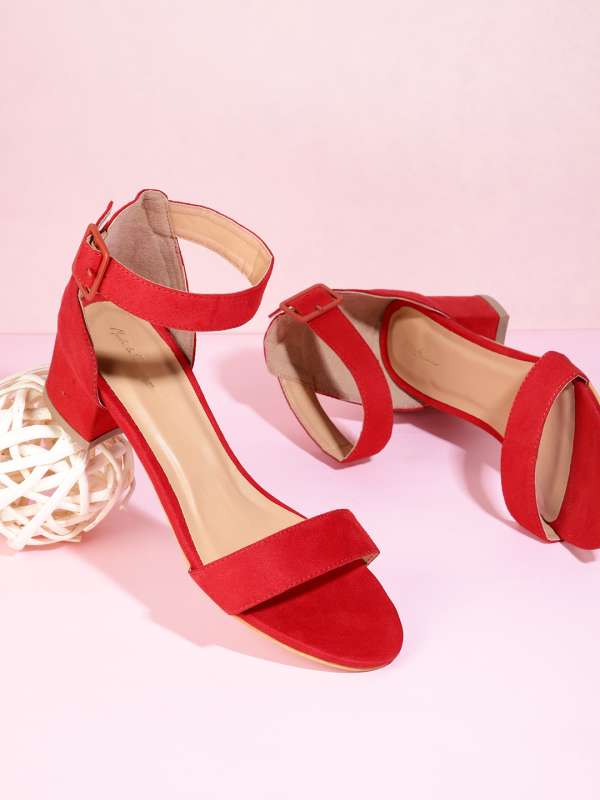 Red sales heels myntra