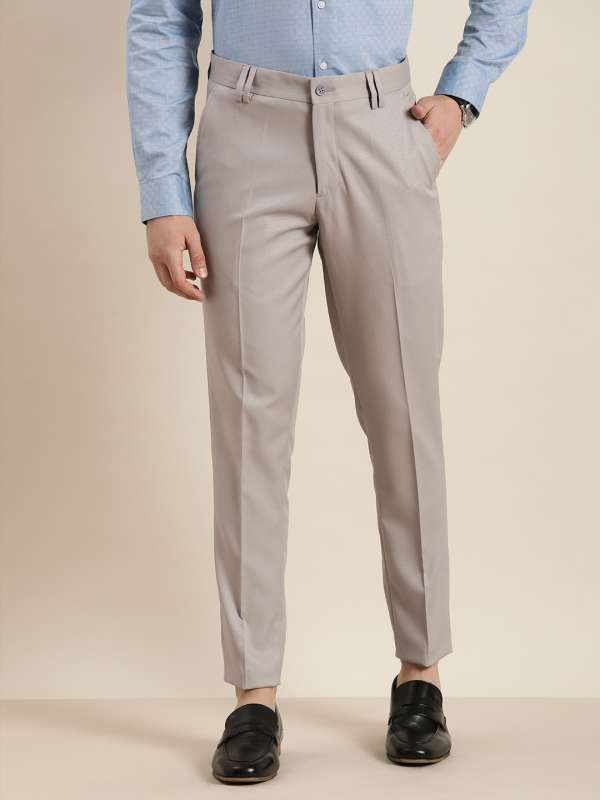 Buy Women Grey Textured Formal Regular Fit Trousers Online  764227  Van  Heusen