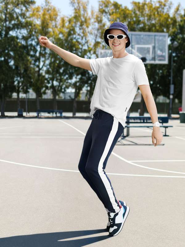 Navy Blue Track Pants Tshirts - Buy Navy Blue Track Pants Tshirts online in  India