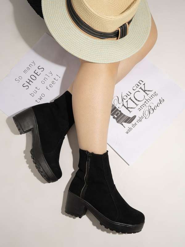 Boots for cheap girls myntra