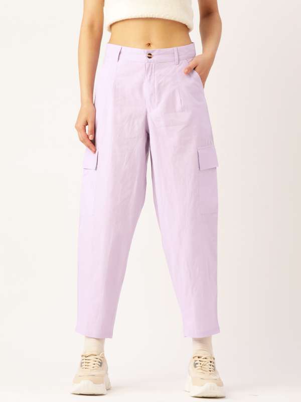 Women Lavender Trousers - Buy Women