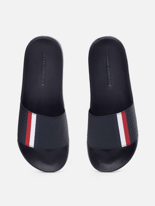 Tommy hilfiger sliders mens black clearance