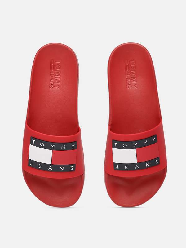 tommy hilfiger red slippers