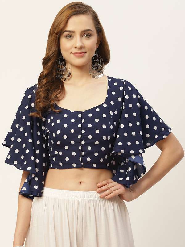 Polka dot saree blouse designs Clearance