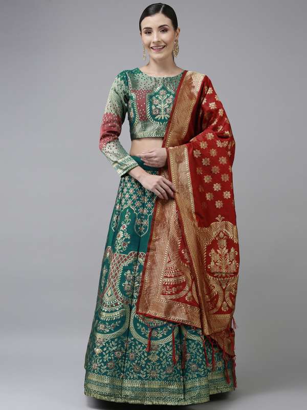 Saree Banarasi Lehenga Choli Buy Saree Banarasi Lehenga Choli online in India