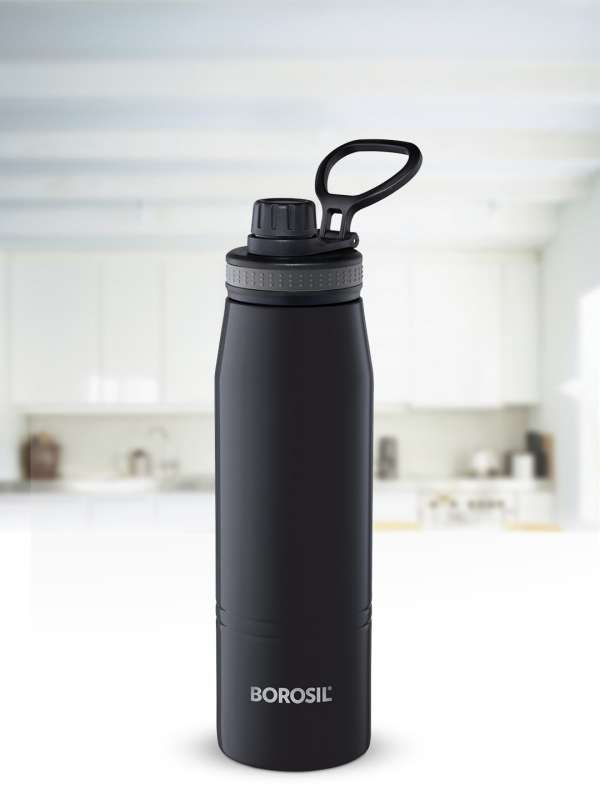 Stainless Steel Fancy Water Bottle For School Boys & Girls Black