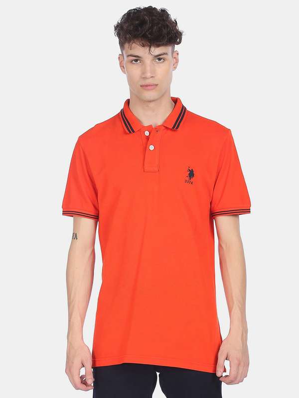 us polo orange shirt