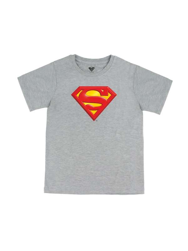 Superman t shirt outlet grey