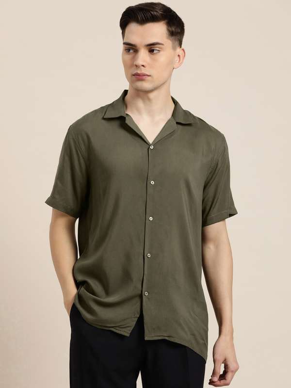 olive green shirt men