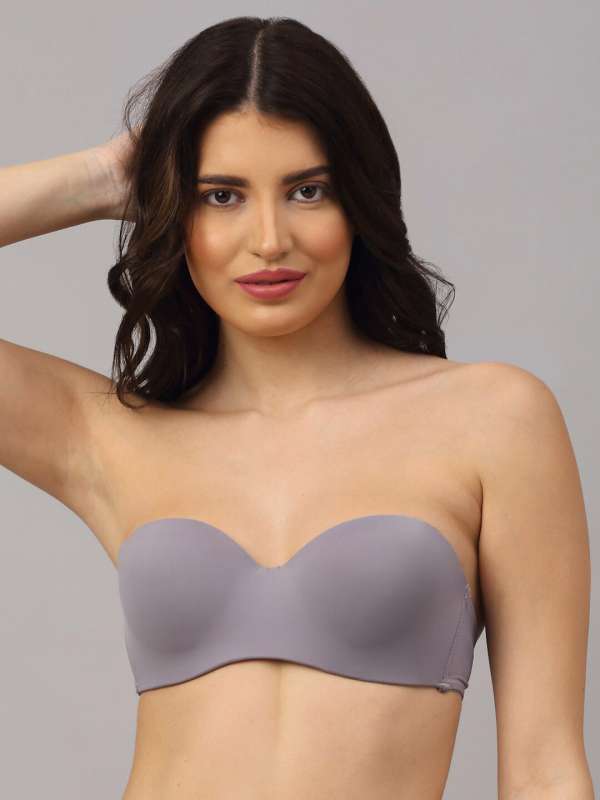 Buy PrettyCat Padded Wired Strapless Push-Up Bra - Beige at Rs.447