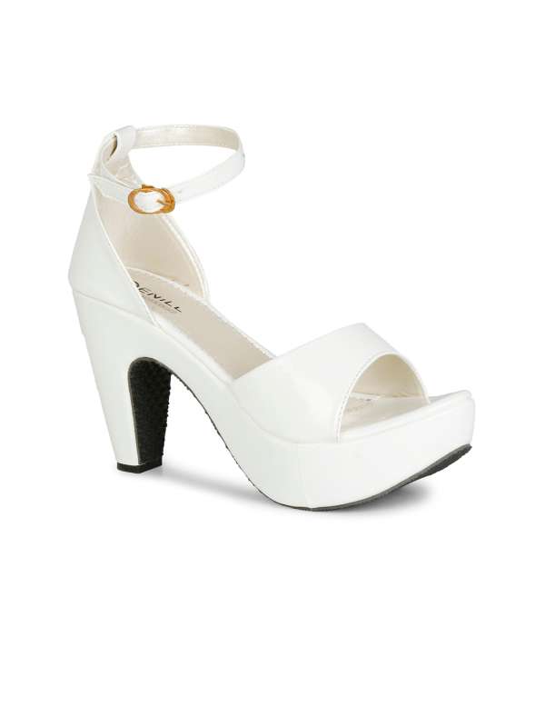 White high heel platform store sandals