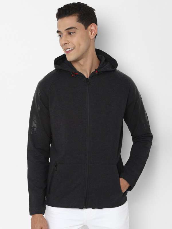 Off White Black Men Sweatshirts Hoodies Allen Solly Buy Off White Black Men Sweatshirts Hoodies Allen Solly online in India