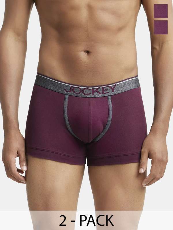 Jockey Men's Cotton Modern Trunks (Pack of 1) (1015_Asphalt_S_Asphalt_S) :  : Fashion