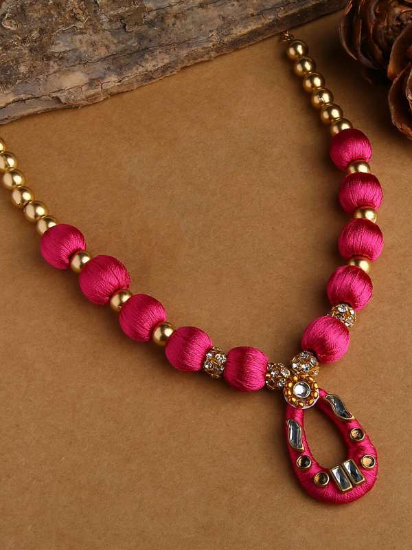 Silk Thread Necklace Buy Silk Thread Necklace online in India
