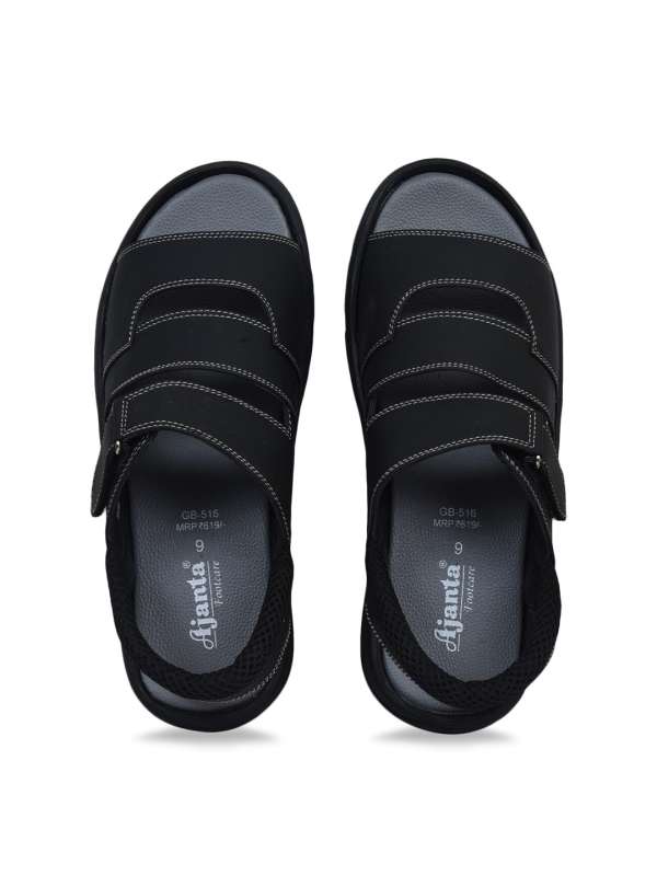 Ajanta Black Sandals - Buy Ajanta Black Sandals online in India