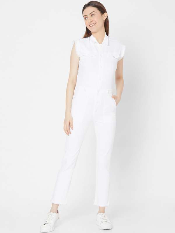 Shop White Jumpsuits for Holi Find Your Perfect Look on Myntra