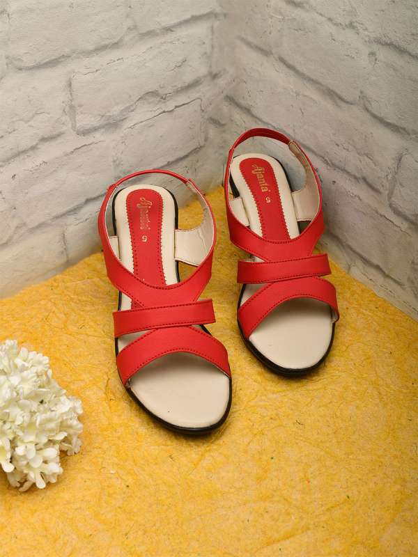 Red heels myntra on sale