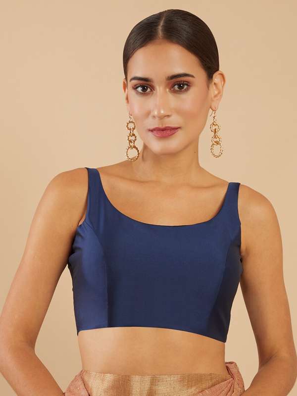 Navy Blue Blouse - Buy Trendy Navy Blue Blouse Online in India