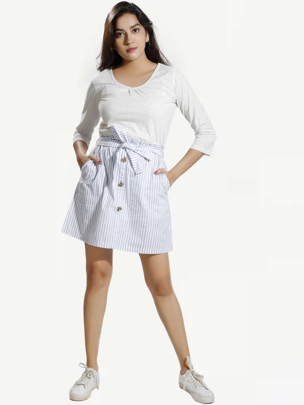 Inc striped skirt clearance