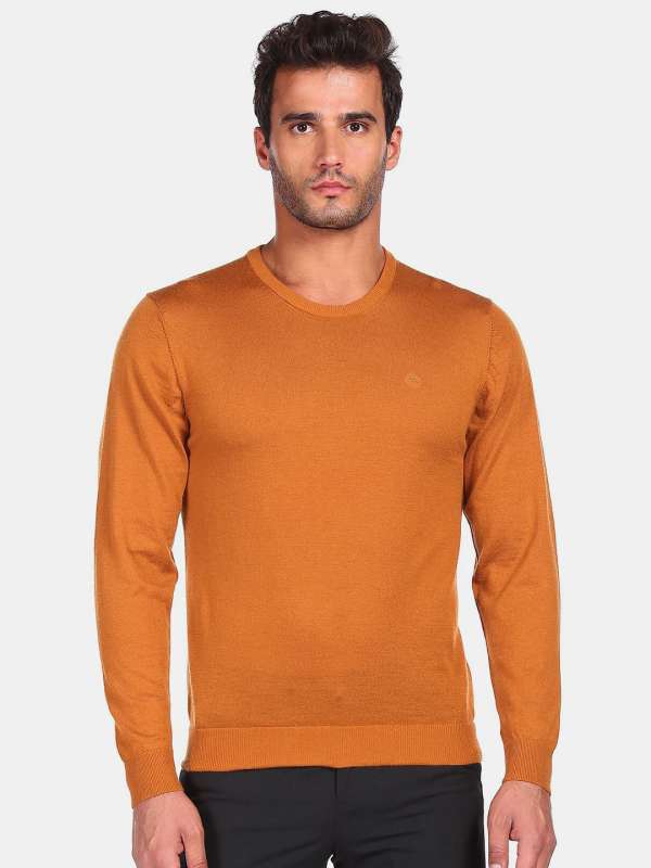 Men Orange Sweaters Buy Men Orange Sweaters online in India