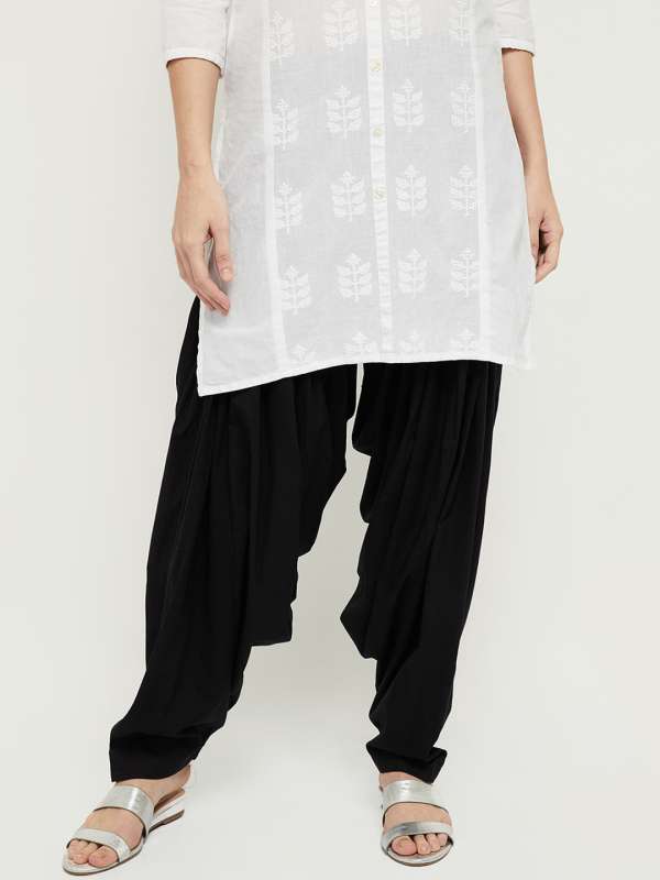 Buy SEE-4 JEANS Women Cotton Patiala Salwar (Pants) for Women Free Size ( BLACK, WHITE & BEIGE) online | Looksgud.in