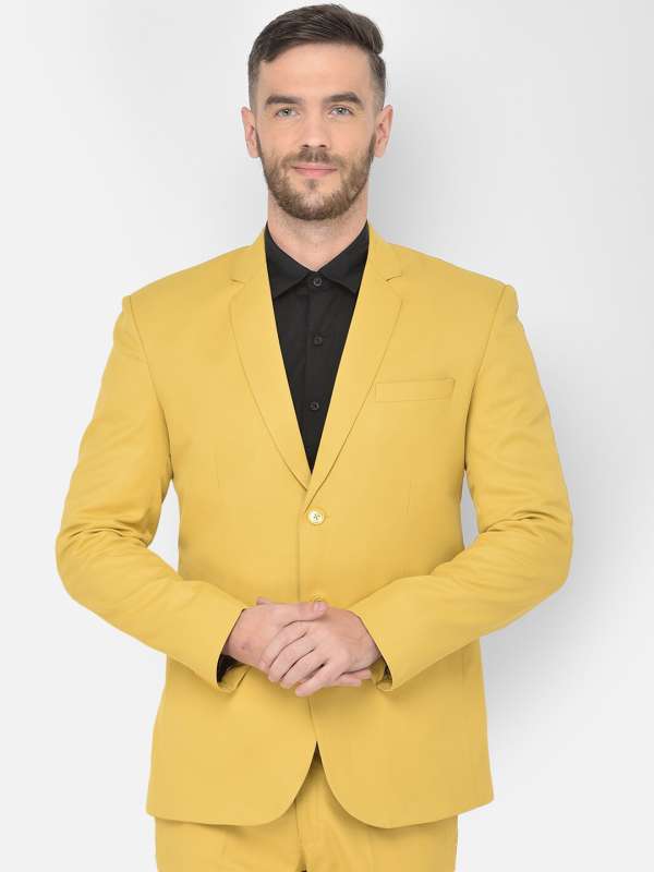 Mens yellow blazer 2025 jacket