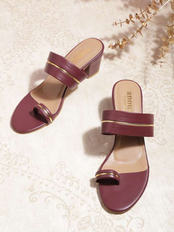 Burgundy Shoes Heels Buy Burgundy Shoes Heels online in India
