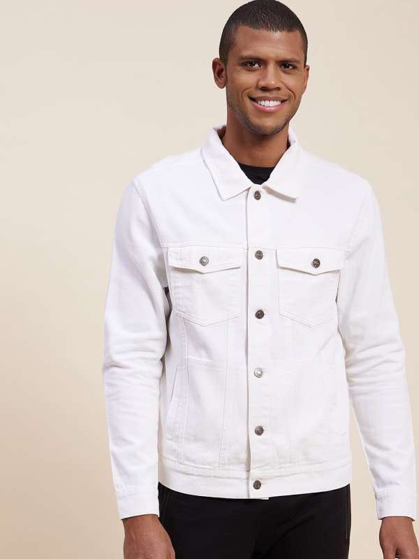 white jeans jacket men