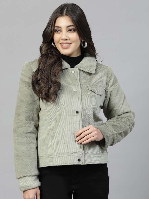 Grey corduroy cheap jacket womens