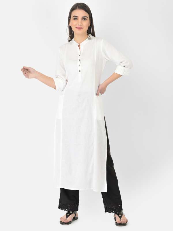 Pure white kurtis online discount