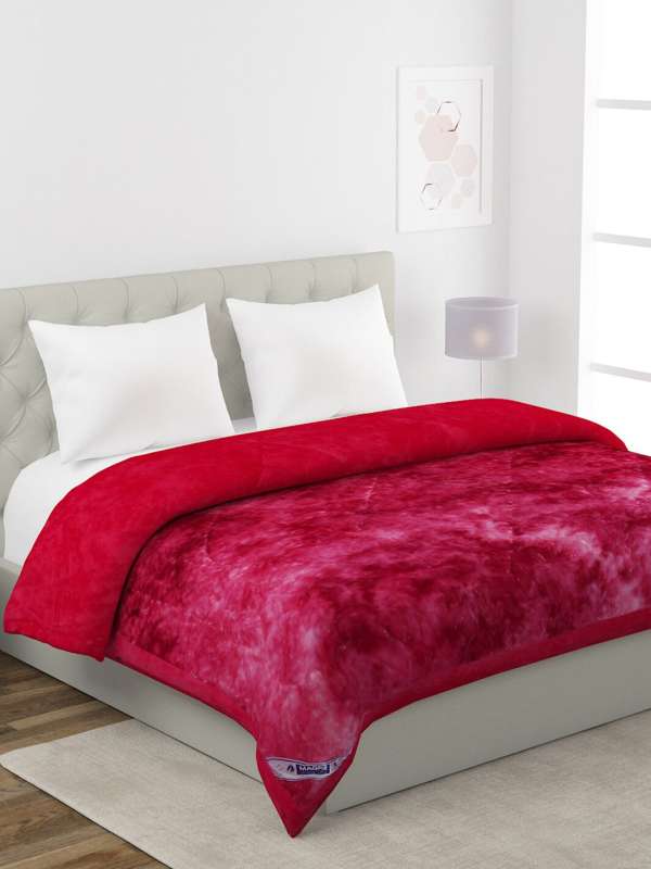 Pink Solid Winter Blankets Quilts And Dohars Buy Pink Solid