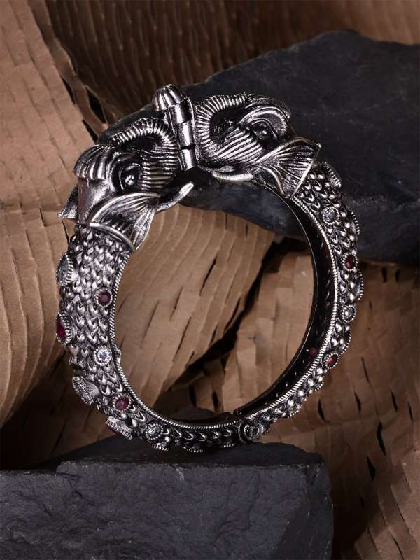 Oxidised bracelet on sale with ring