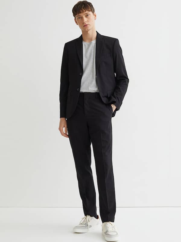 Slim Fit Suit Trousers with Stretch
