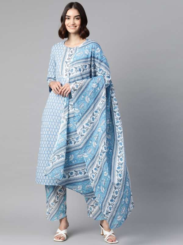 Buy Multicolour Phulkari Embroidered Cotton Dupatta Online at Jayporecom