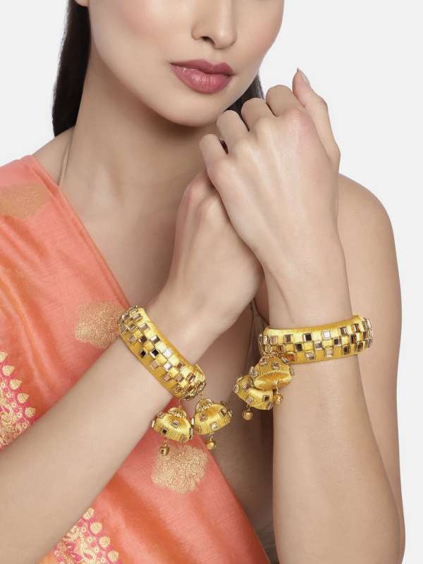 Bangles with top hanging jhumkas