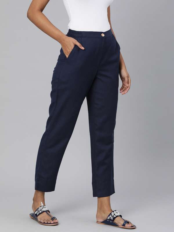 Navy blue sales ladies trousers