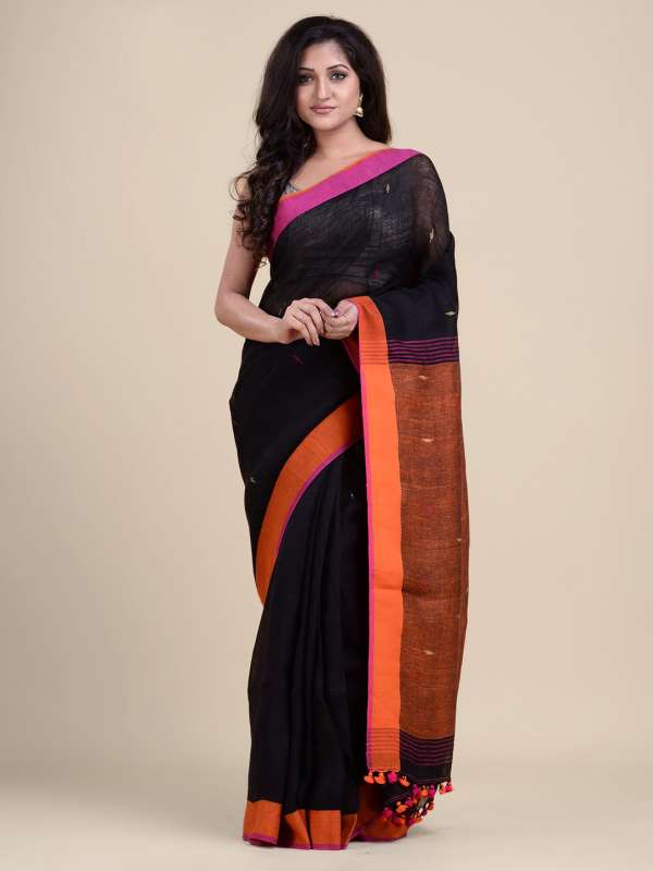 myntra linen sarees