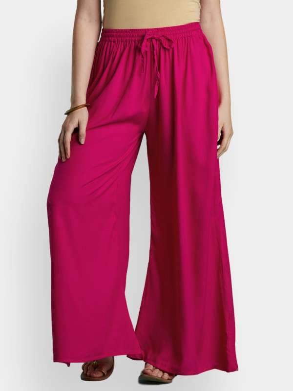 Buy TWGE - Plain Palazo - Palazo for Women - Flare Pant - Cotton Palazzo -  Pink Online at Best Prices in India - JioMart.