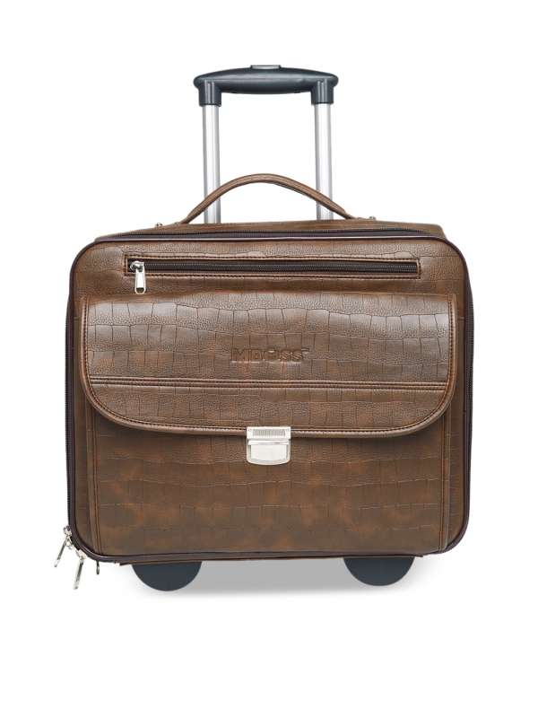 Leather sales overnighter trolley
