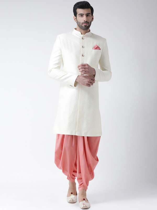 Sherwani white colour top