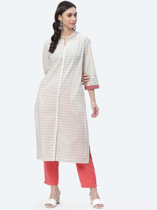 Biba White Kurtis Kurtas 115182 Ht Ml Buy Biba White Kurtis Kurtas 115182 Ht Ml online in India