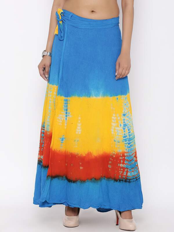 Buy Siddhartha Bansal Multi Color Dupion Tie Dye Maxi Skirt Online  Aza  Fashions