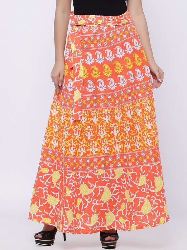 wrap around skirt myntra