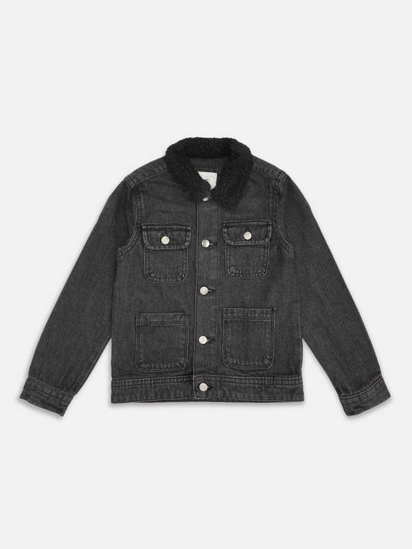 Aggregate more than 132 black denim jacket for boys super hot